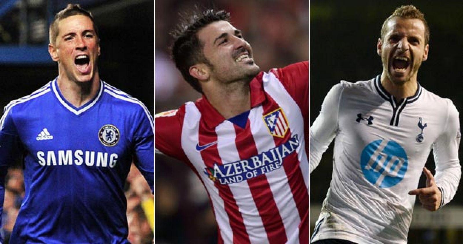 Torres, Villa y Soldado, goleadores