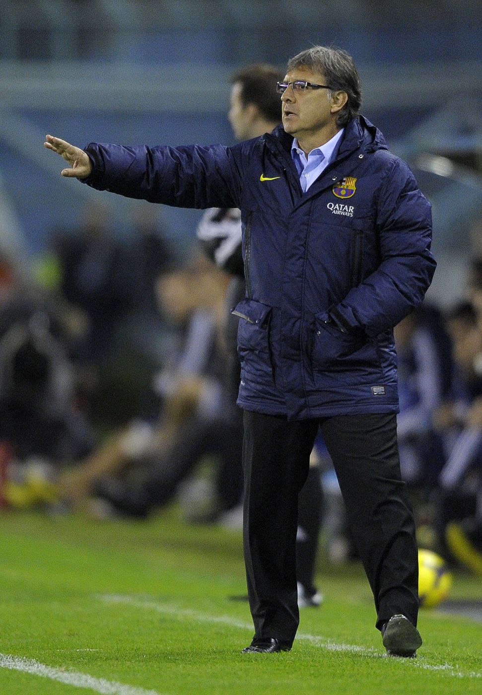 El entrenador del FC Barcelona, Gerardo Martino, en Vigo