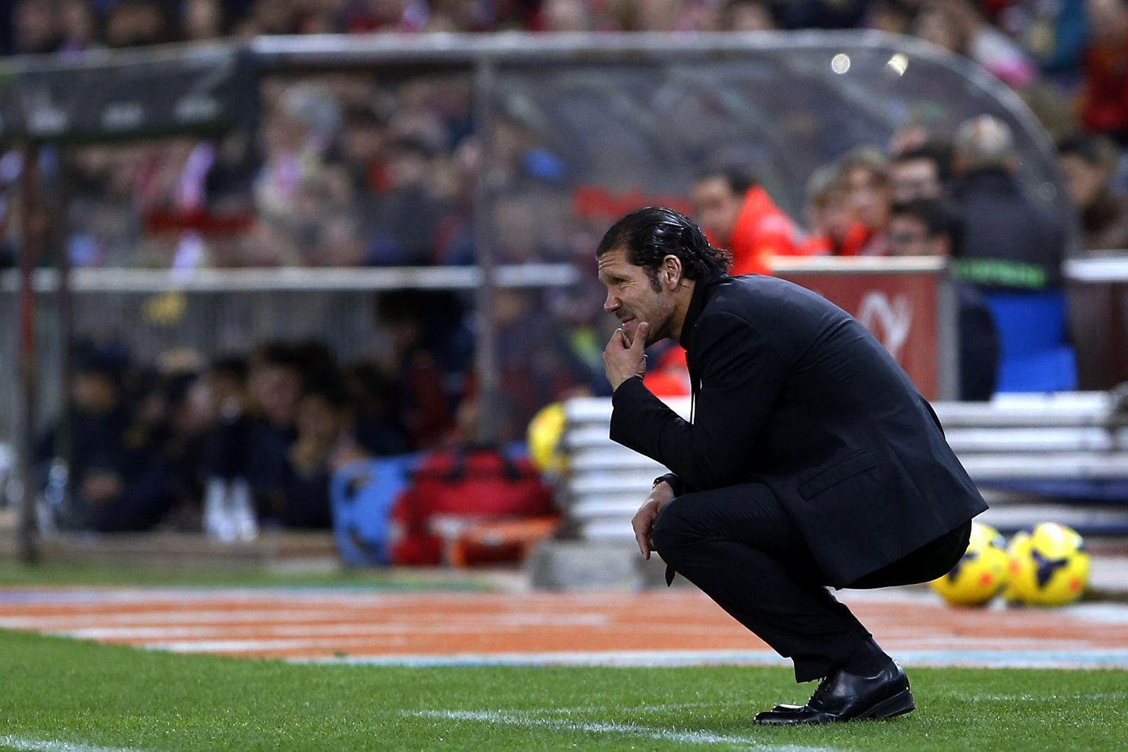 Simeone durante el partido ante el Athletic de Bilbao.