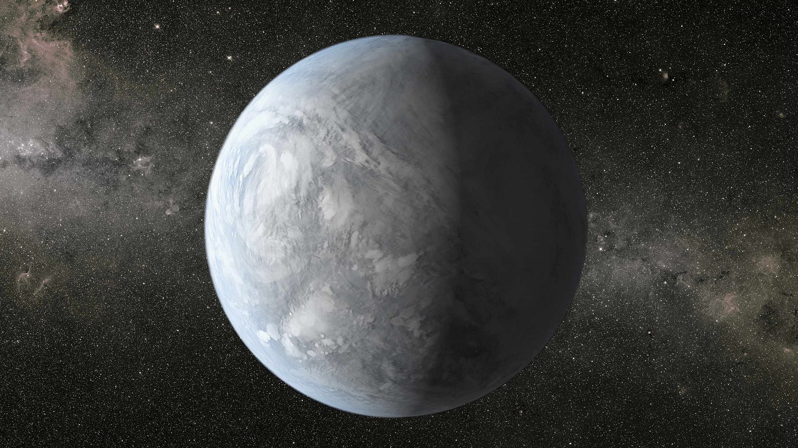 Ilustración artística de Kepler-62e, un planeta del tamaño de la Tierra localizado a 1.200 años luz de nuestro planeta.
