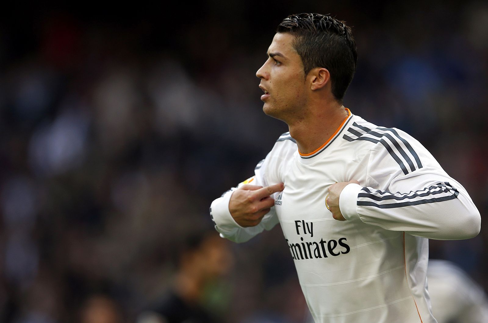 Cristiano Ronaldo celebra el segundo gol frente a la Real Sociedad.