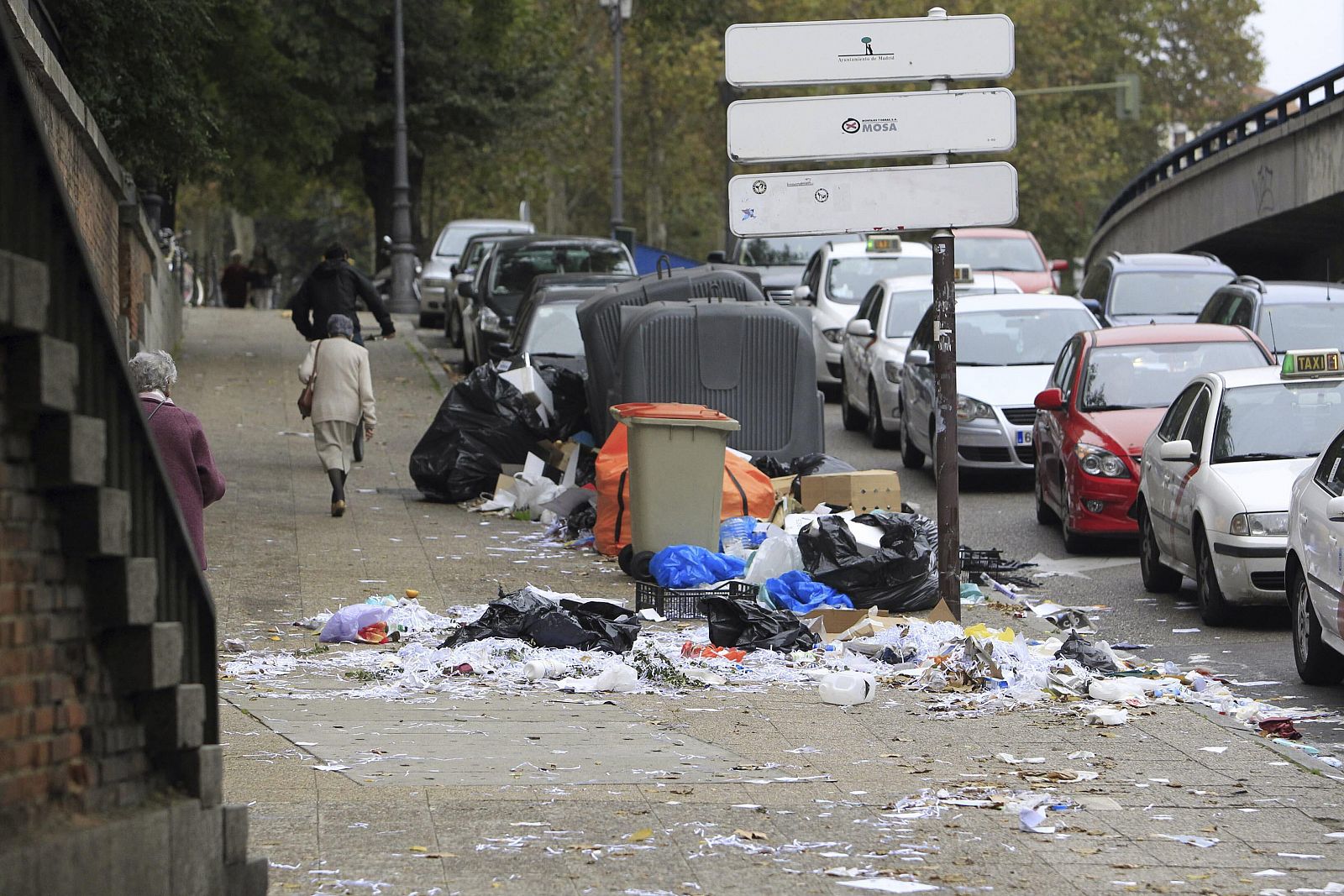 Aspecto de las calles de Madrid, el pasado viernes.