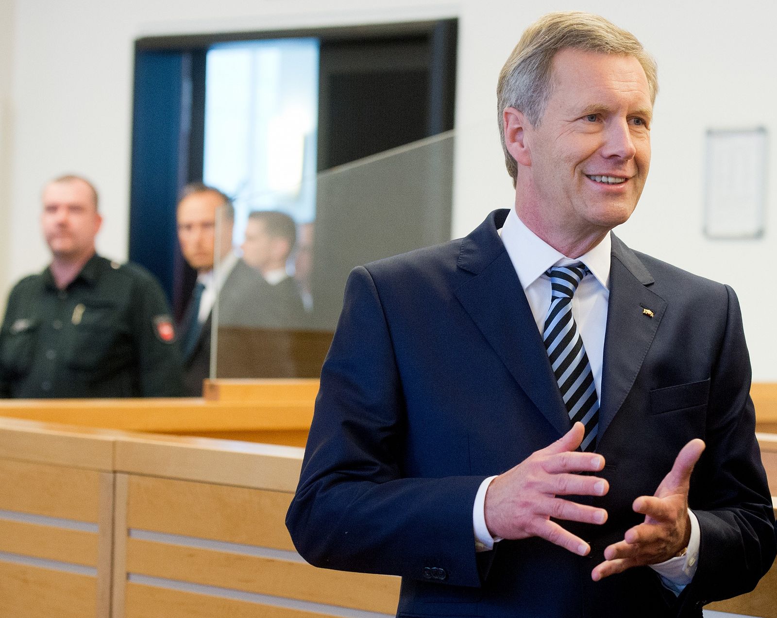 El expresidente de Alemania, Christian Wulff, durante el inicio del proceso