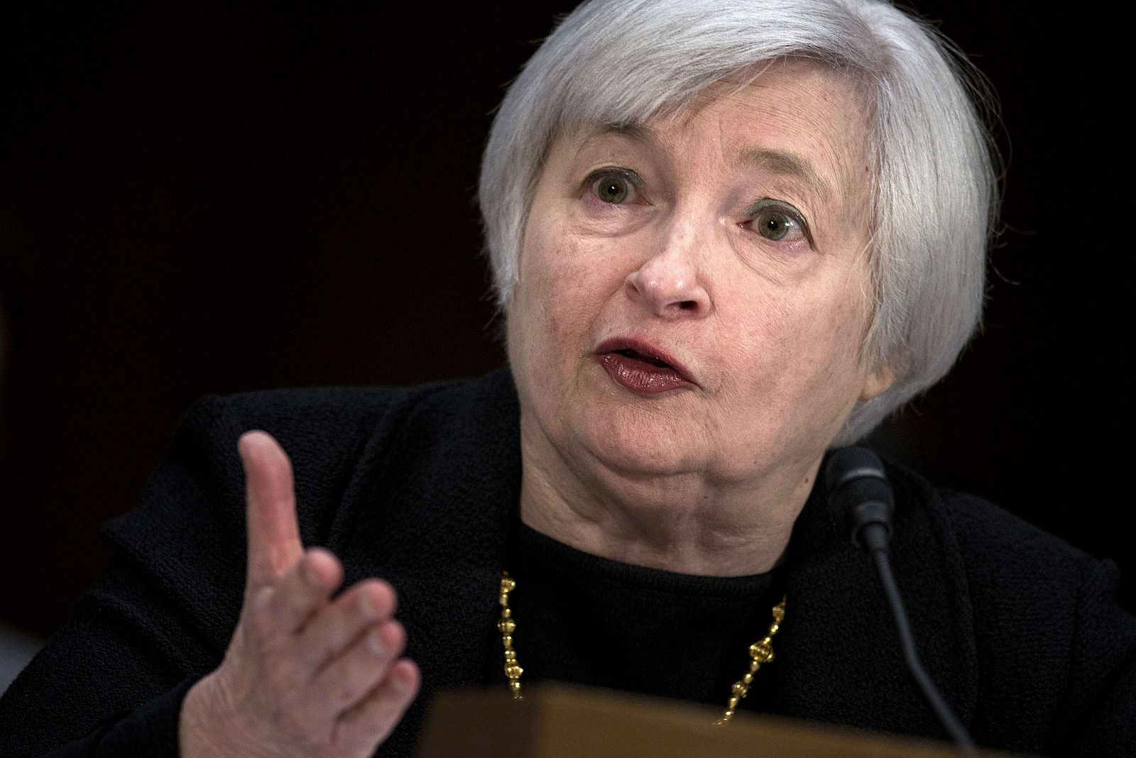 Janet Yellen, nominada para presidir la Reserva Federal de Estados Unidos, en su audiencia de confirmación en el Comité Bancario del Senado
