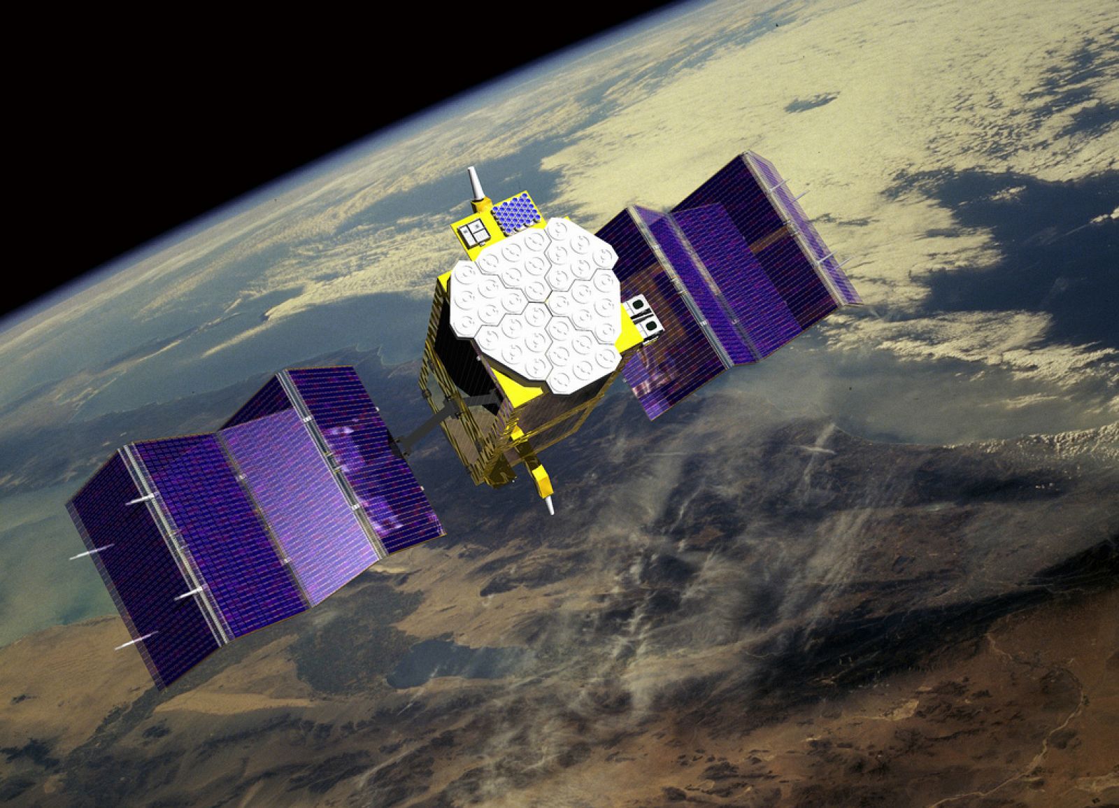 Ilustración de un satélite Galileo
