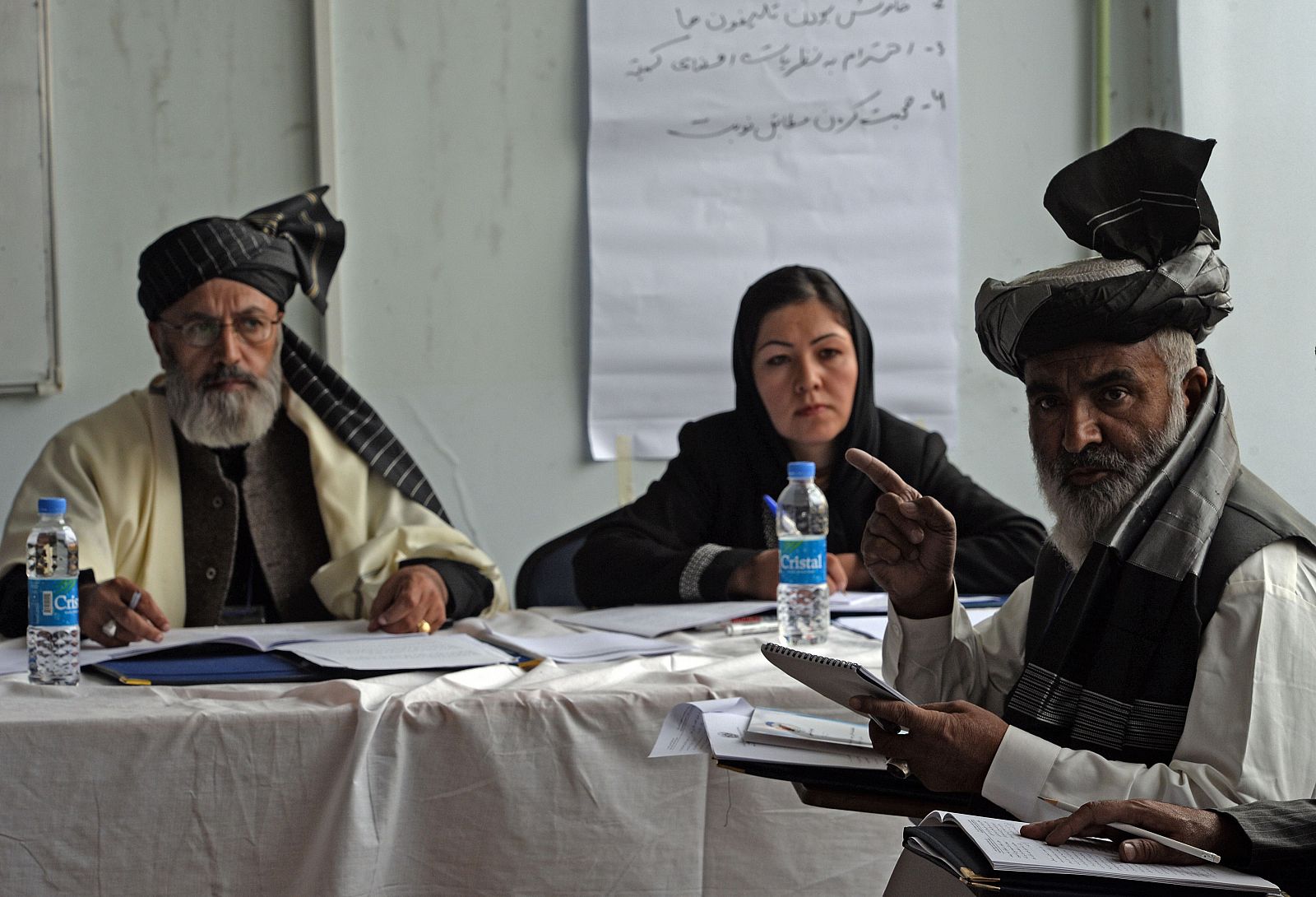Delegados afganos discuten en la asamblea que reúne a 2.500 líderes tribales la firma de un acuerdo de seguridad con EE.UU.