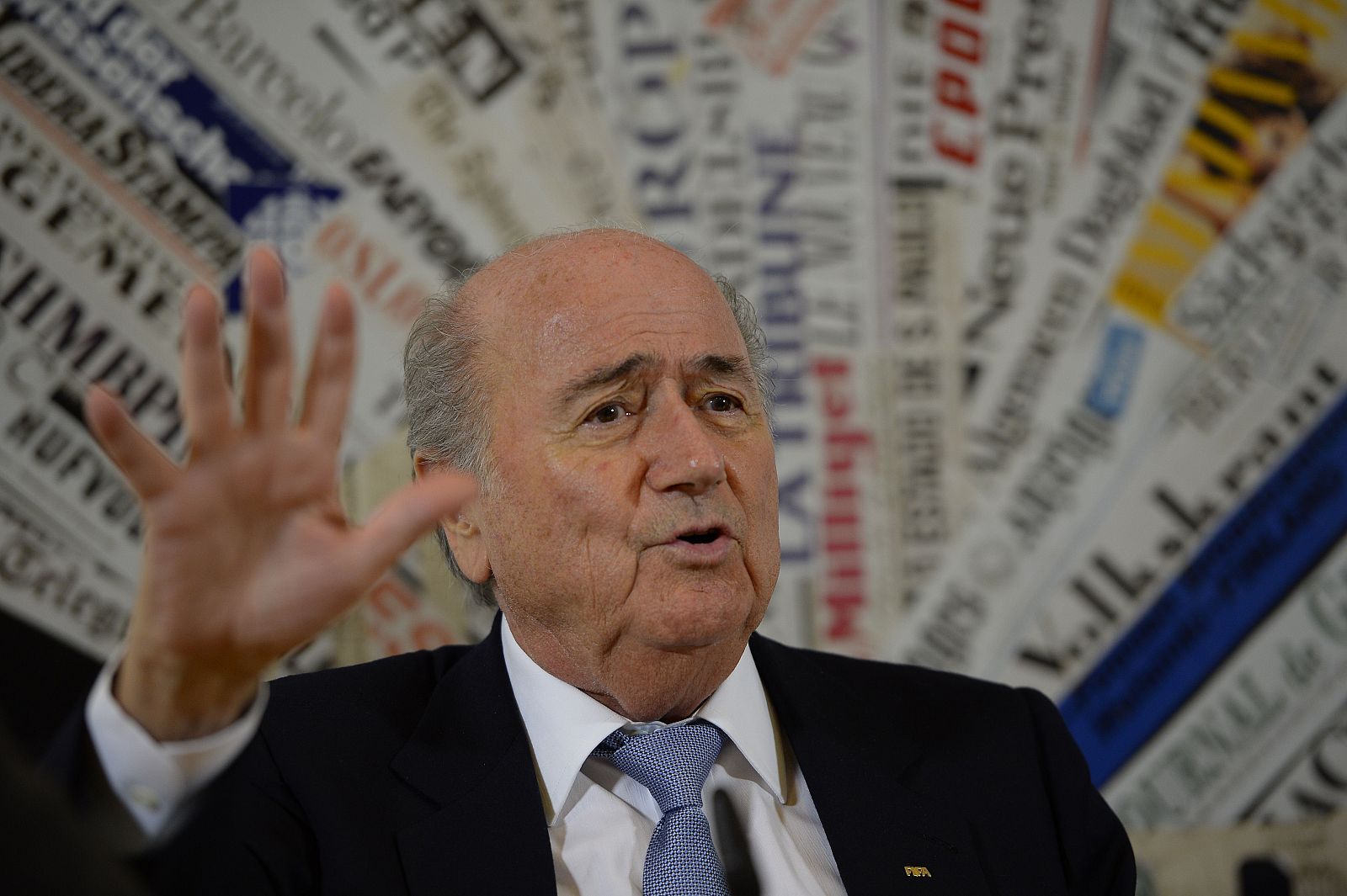 Blatter, en la rueda de prensa concedida en Roma.