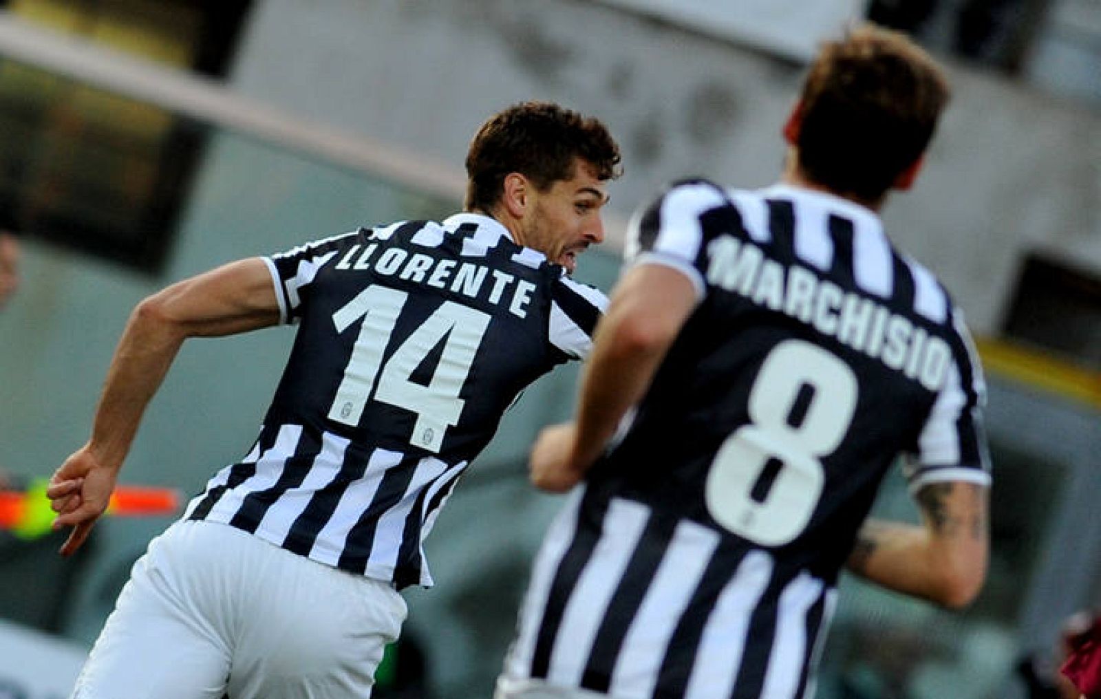 Fernando Llorente celebra su gol contra el Livorno