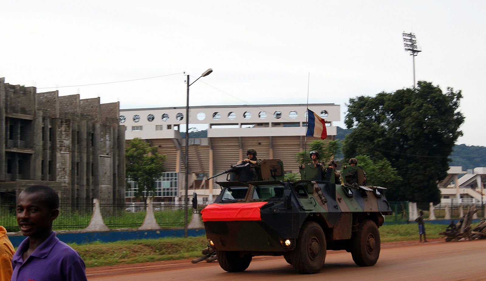 Tropas francesas en Bangui, República Centroafricana, en octubre