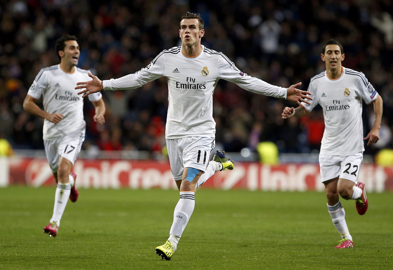 Bale celebra su gol ante el Galatasaray