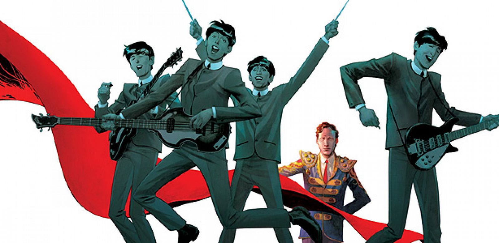 Fragmento de la portada de 'El quinto Beatle. La historia de Brian Epstein'
