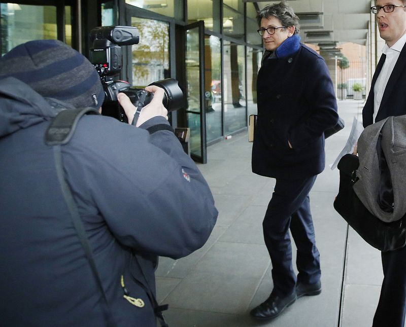 The editor of The Guardian Alan Rusbridger arrives at Portcullis House in London