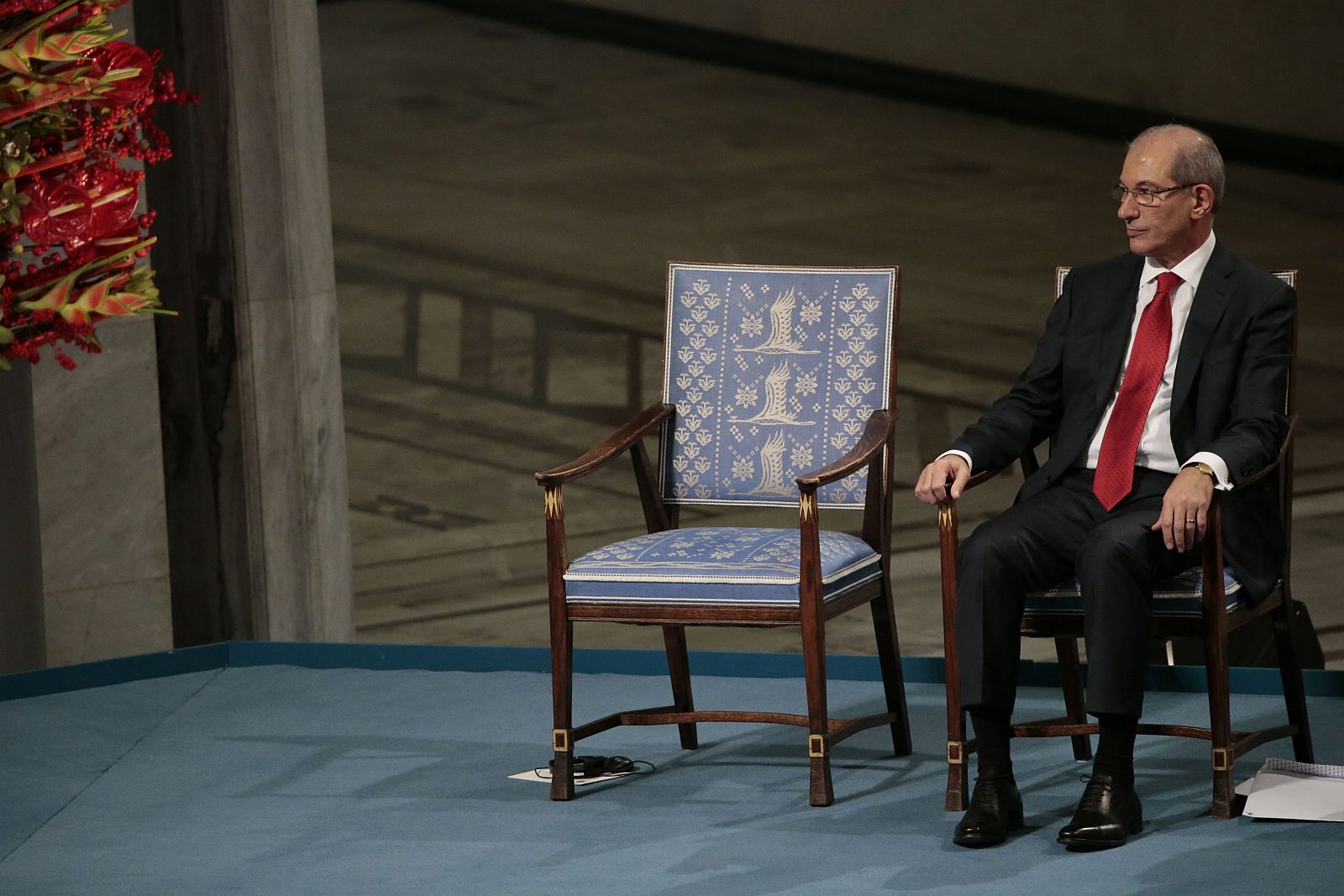 Ahmet Uzumcu, director general de la Organización para la Prohibición de las Armas Quimicas, en la ceremonia del Nobel de la Paz.