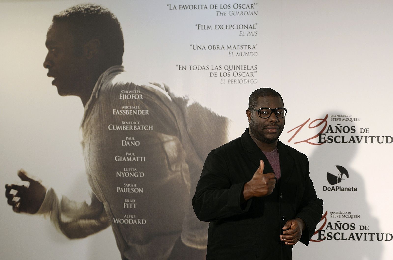 Steve McQueen en la presentación de '12 años de esclavitud' en Madrid.