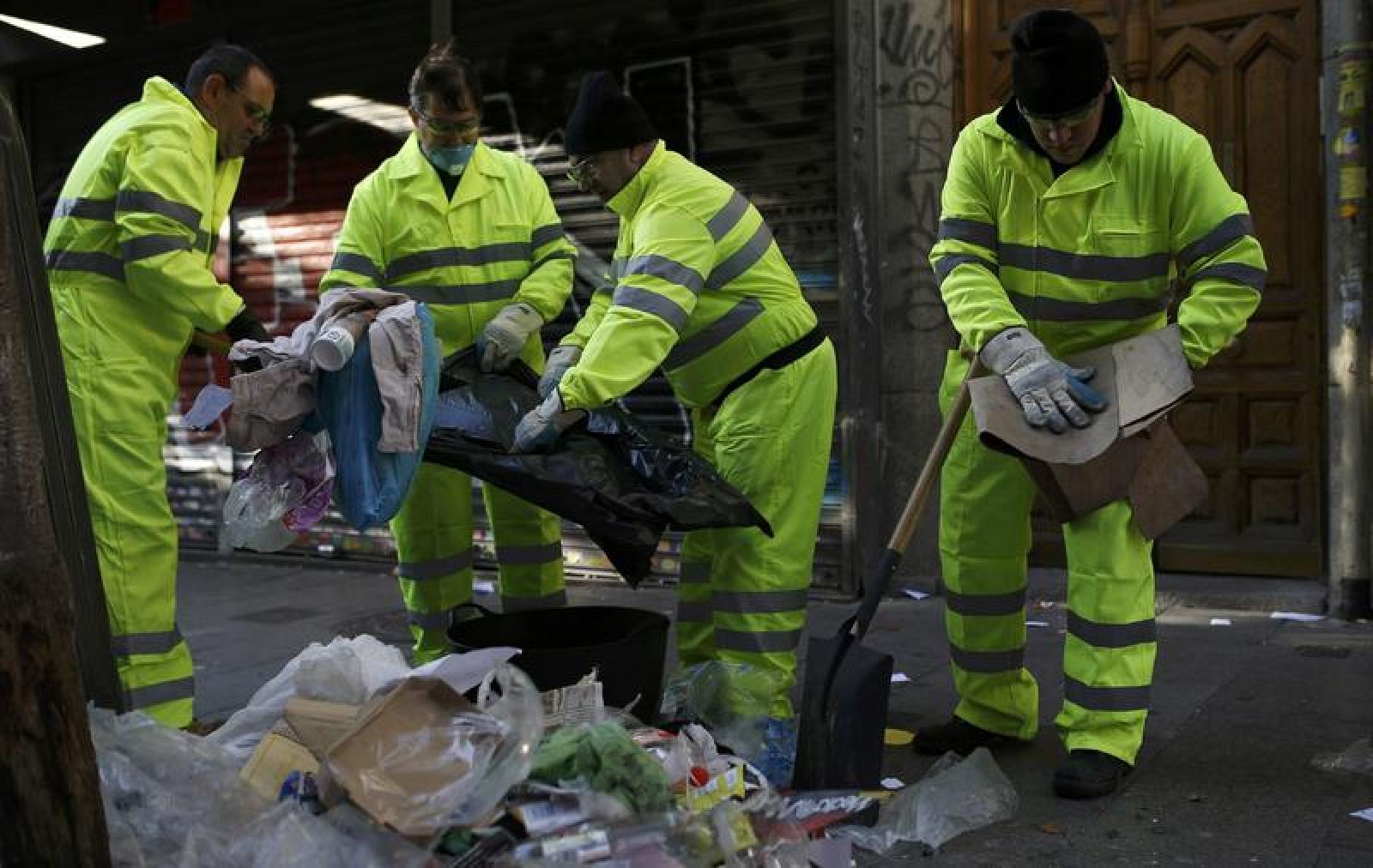 Empleados de limpieza municipal de Madrid.