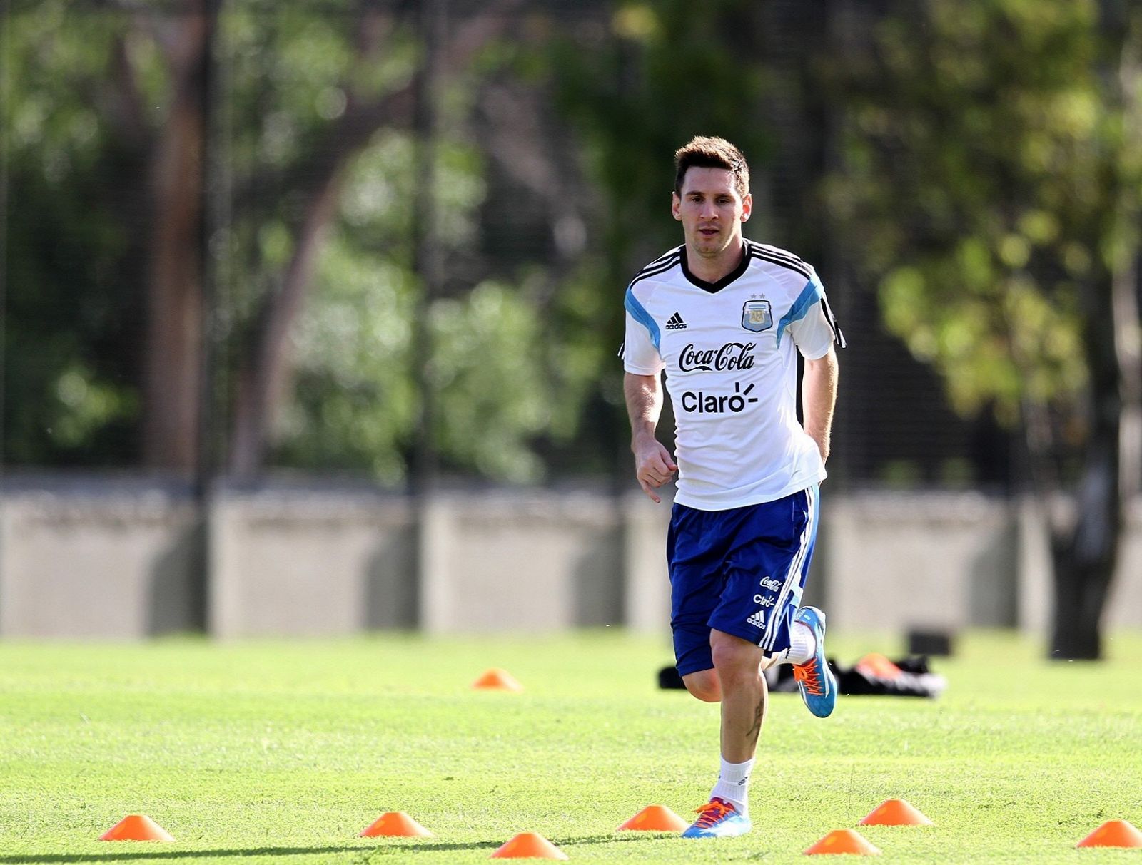 Leo Messi, entrenando en Argentina