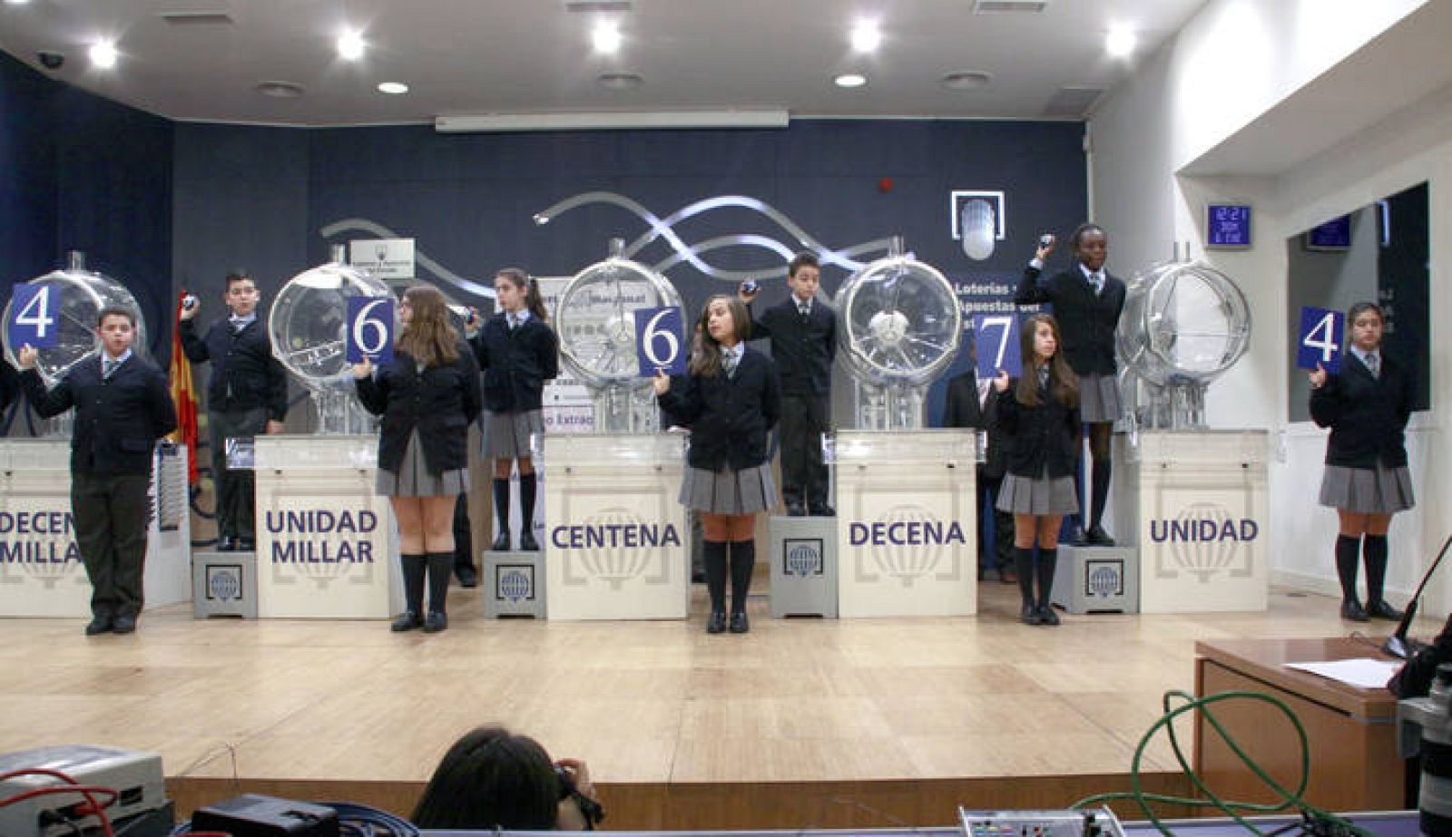 Imagen del sorteo de lotería del Niño 2013 