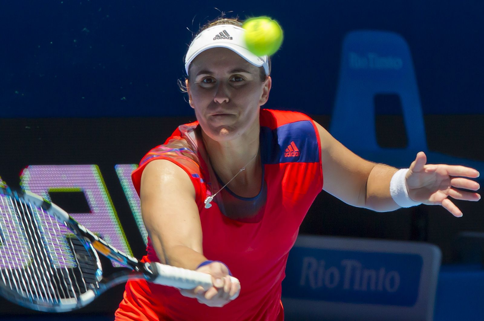 Anabel Medina, en su partido contra Kvitova, en la Copa Hopman