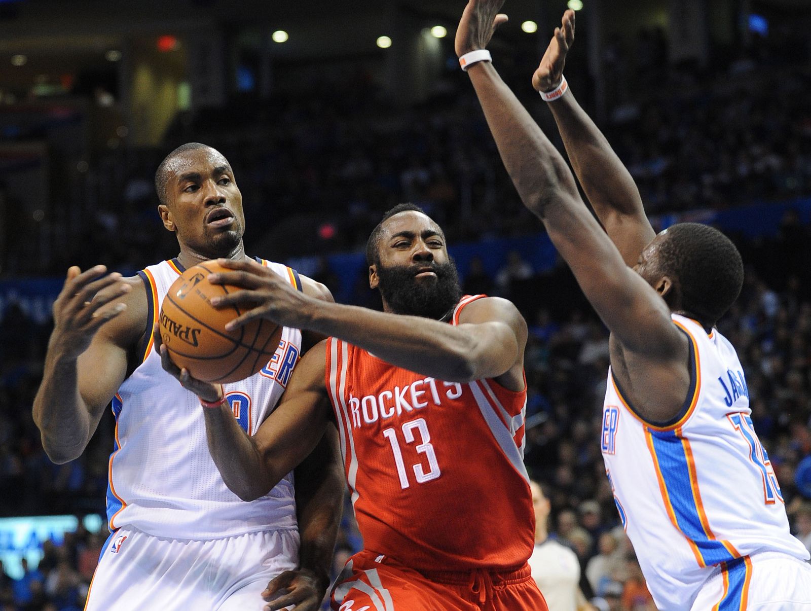 Ibaka, en el partido contra los Rockets.