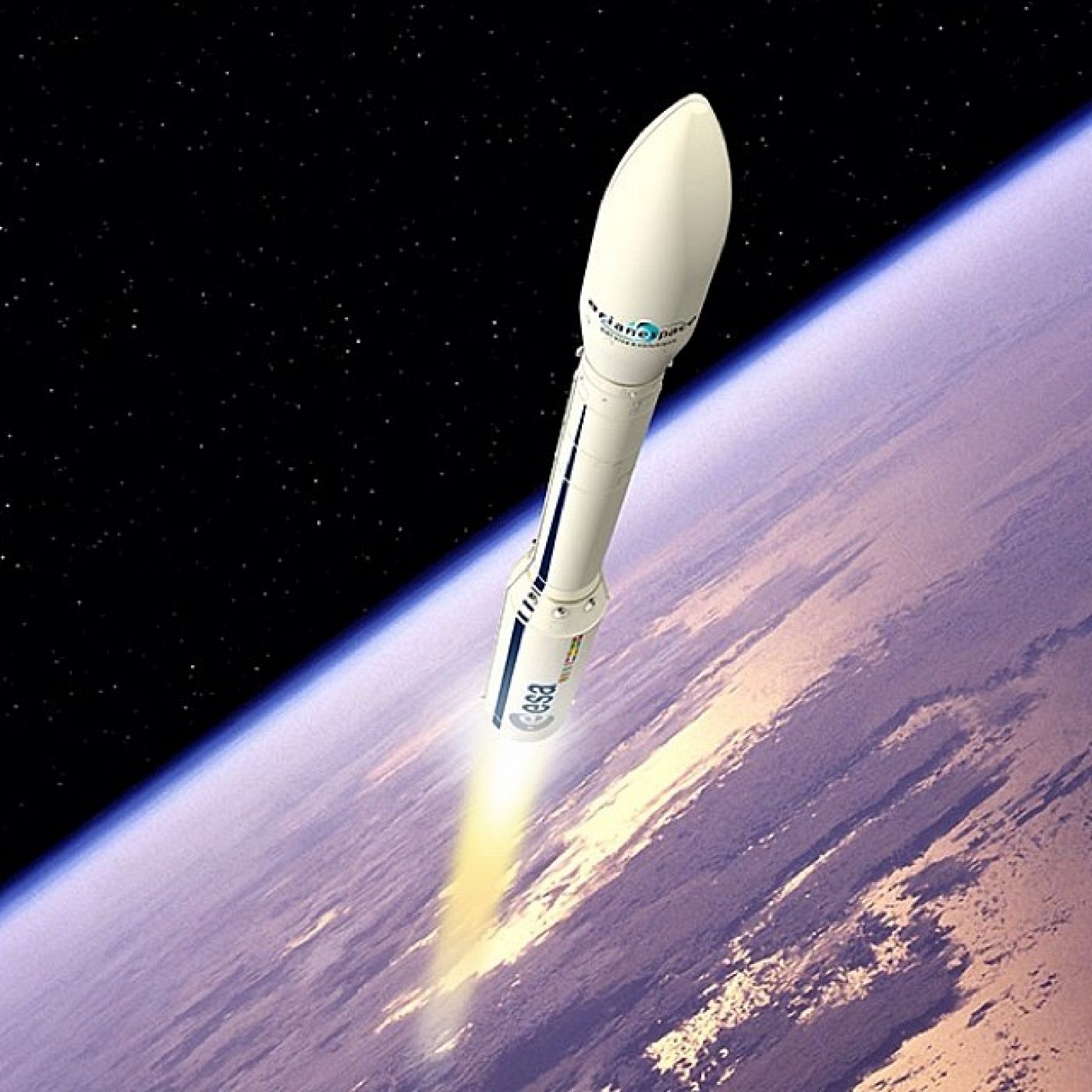 Imagen de un cohete de Arianespace.