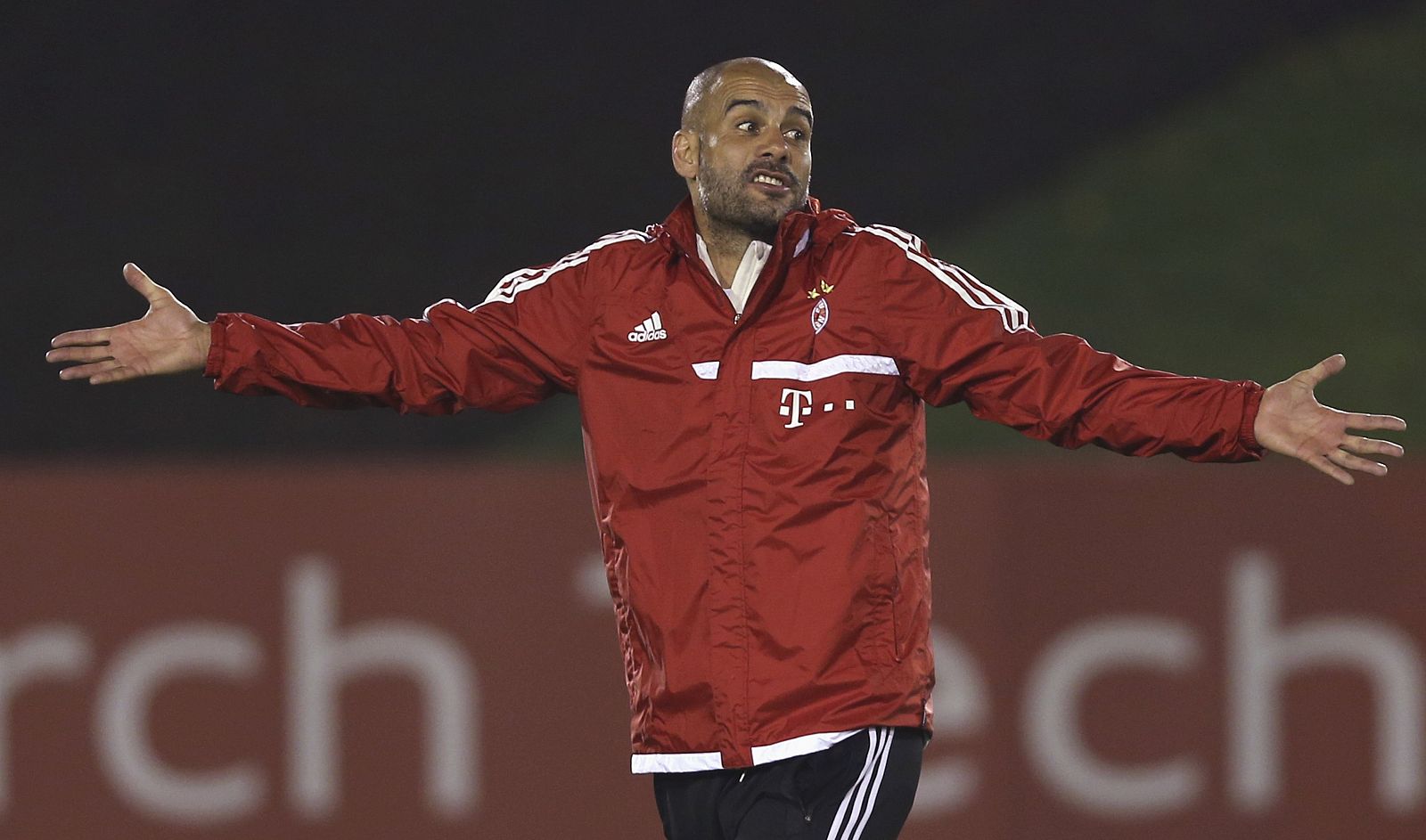 Guardiola, en un entrenamiento con el Bayern de Múnich.