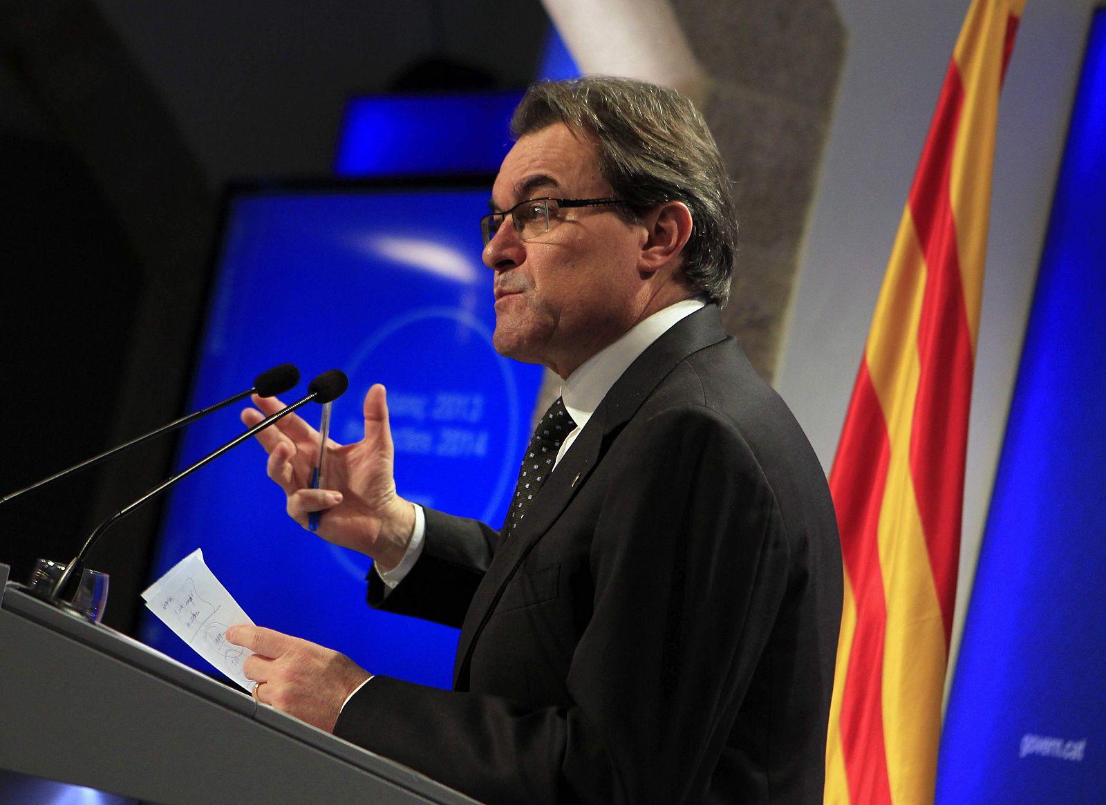 Artur Mas en una conferencia de prensa