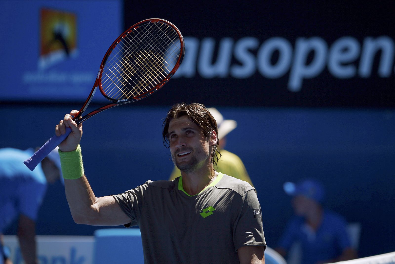 David Ferrer celebra su victoria frente a Alejandro González