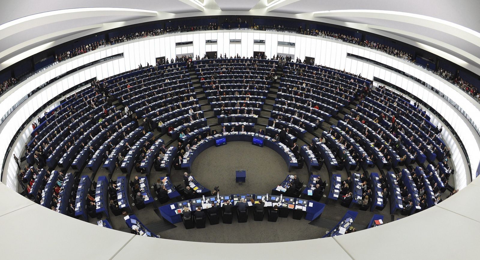 Imagen del hemiciclo de la Eurocámara en Estrasburgo