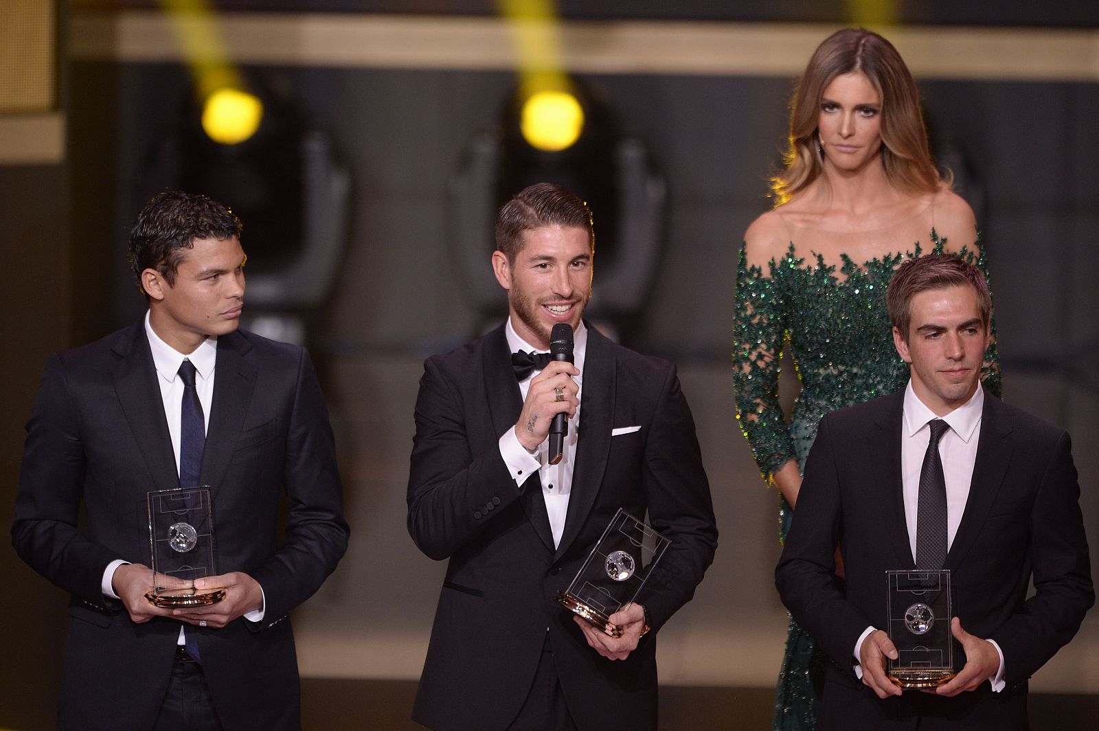 Sergio Ramos, en el centro durante la pasada gala FIFA Balón de Oro