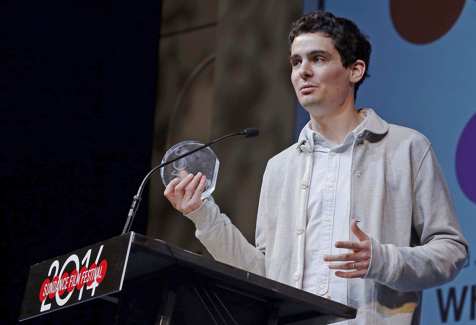 El director estadounidense Damien Chazelle agradece el Gran Premio del Jurado de Sundance concedido a 'Whiplash'