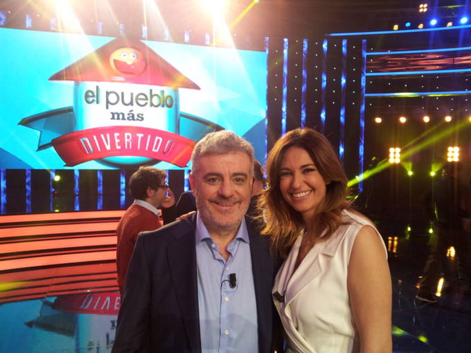 Millán Salcedo y Mariló Montero, en el plató de 'El pueblo más divertido'.  