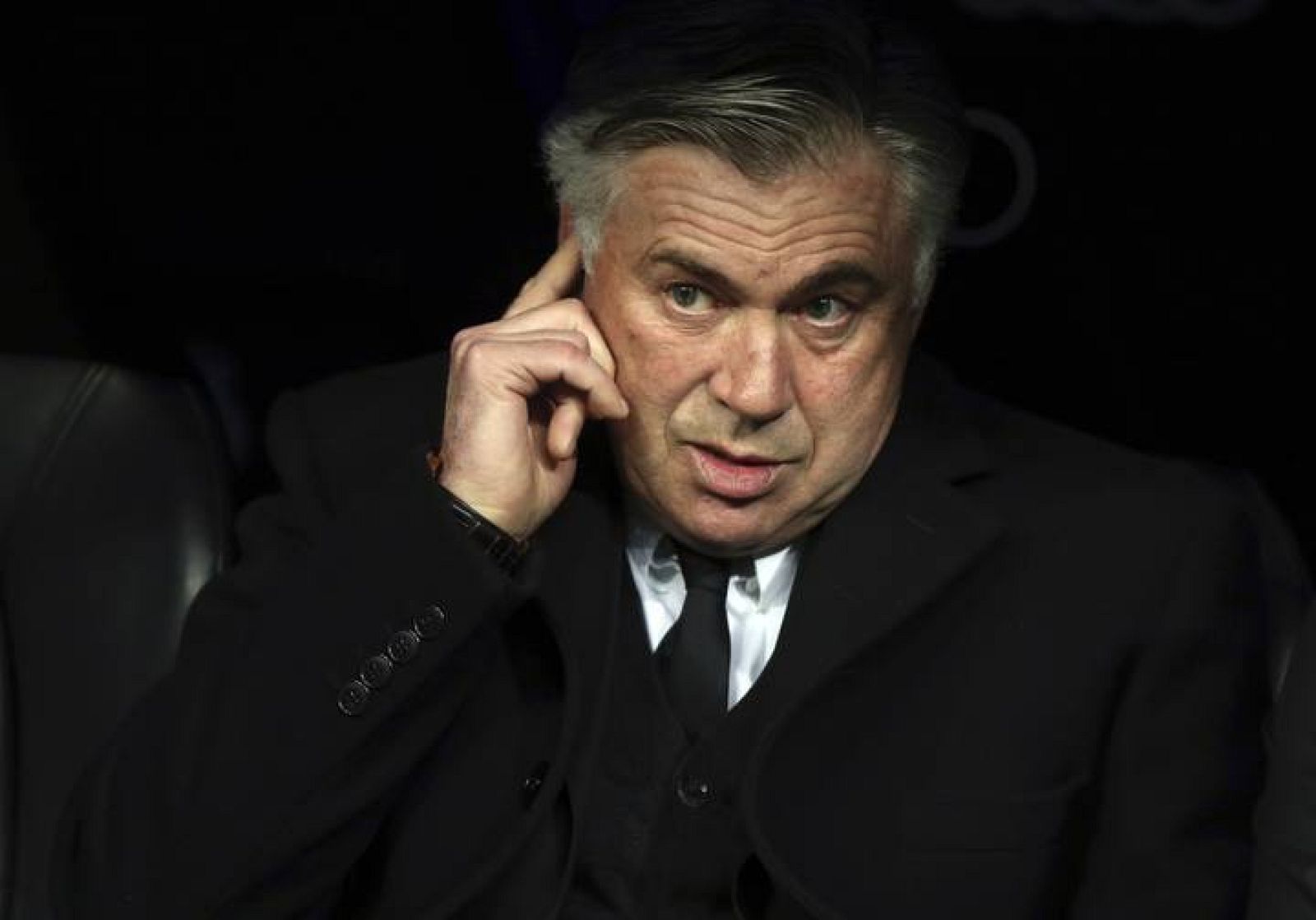 Imagen de archivo del entrenador italiano del Real Madrid: Carlo Ancelotti.