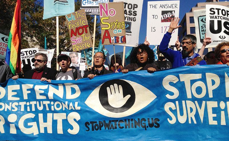 Stop Watching Us Rally