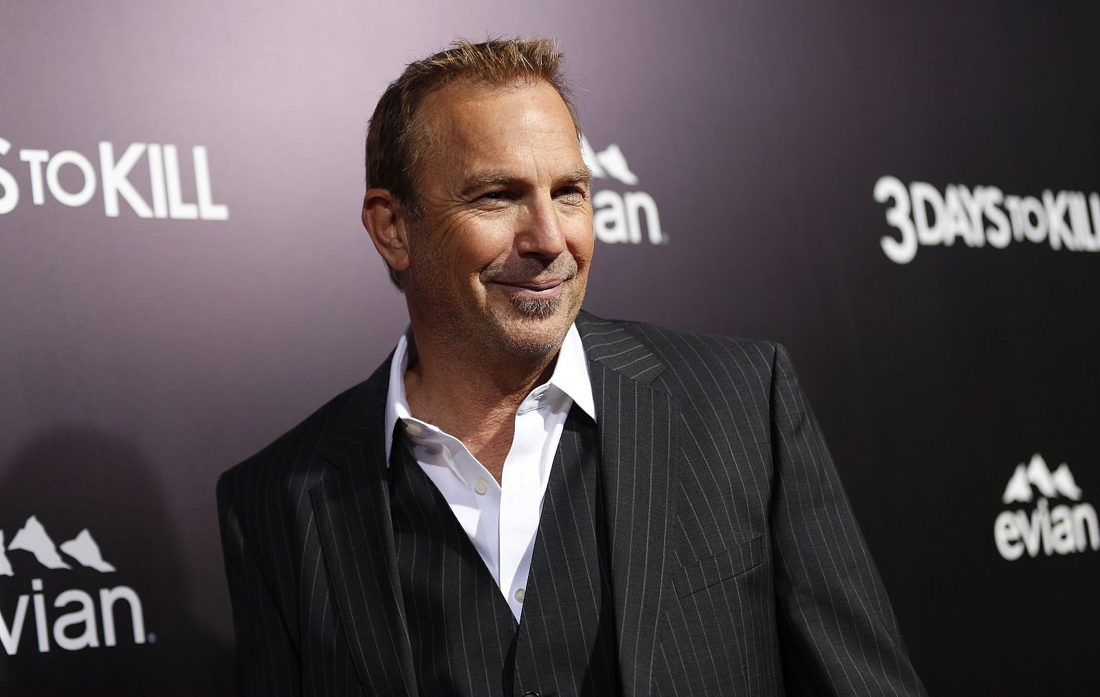 El actor Kevin Costner en el preestreno de "3 Days to Kill".