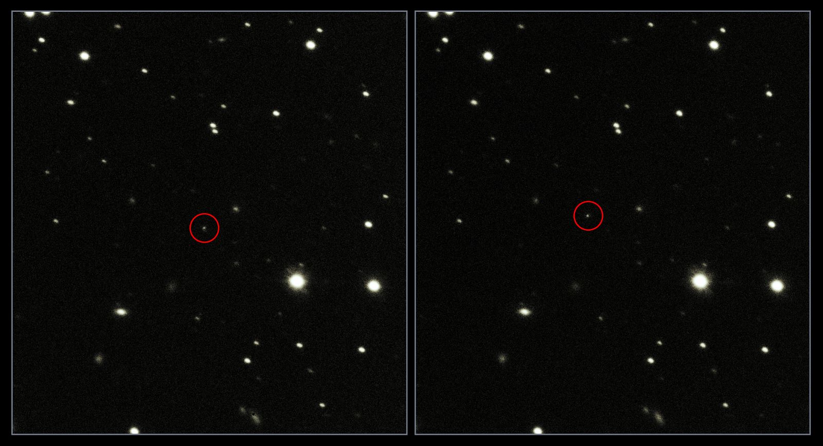 Imágenes de Gaia captadas desde el Telescopio VLT del Observatorio Europeo Austral en Chile.