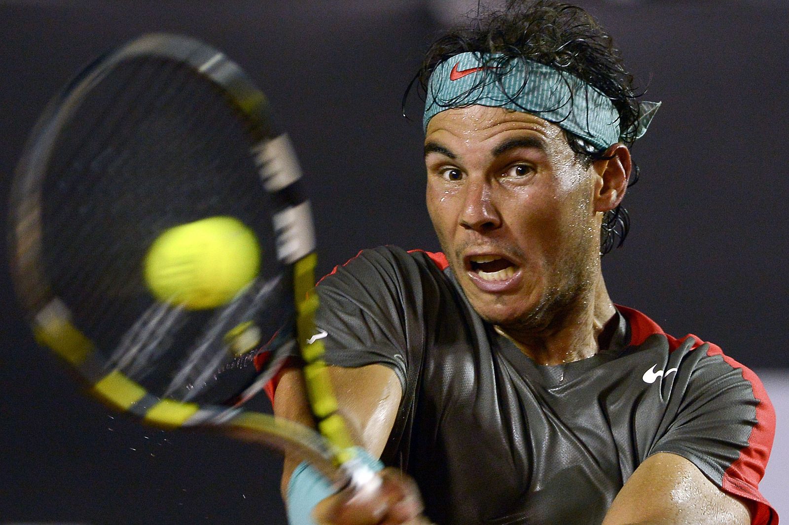 El español Rafa Nadal, durante su partido frente a Montañés en el Torneo de Río de Janeiro.