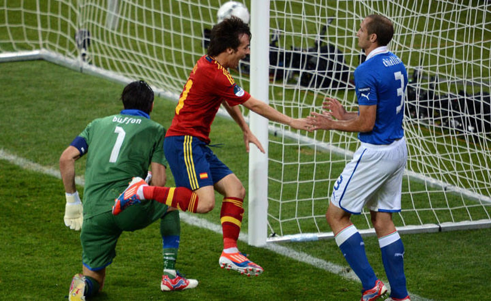 David Silva fue el autor del primer gol de España en la final de Kiev en 2012.