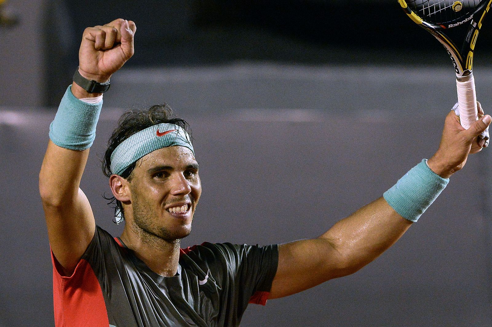 Rafa Nadal celebra su reciente victoria en el Abierto de Brasil