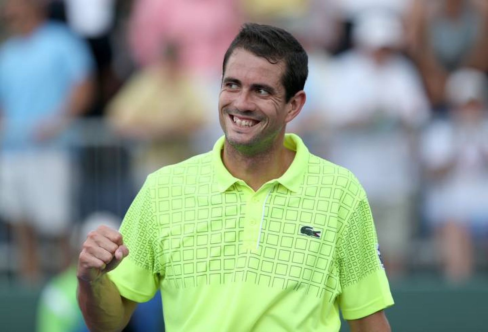 García-López celebra su pase a tercera ronda.