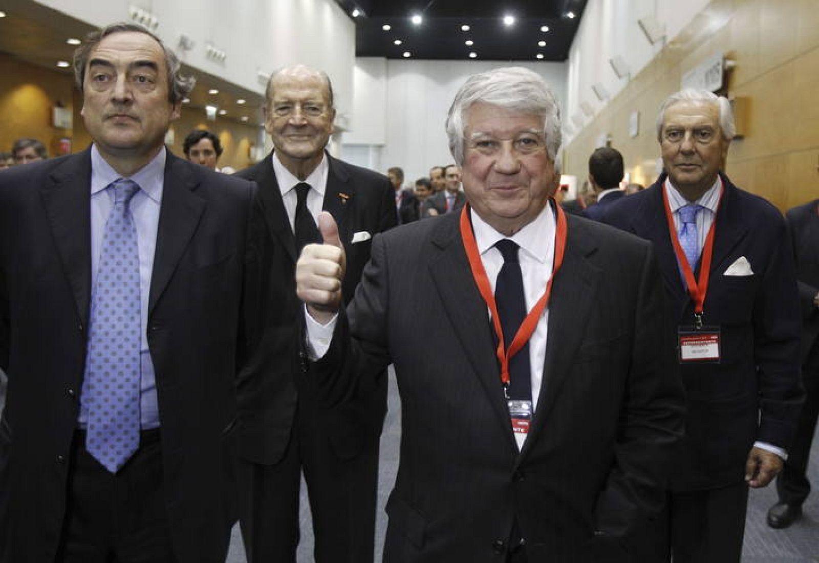 El presidente de la CEIM, Arturo Fernández, acompañado por el presidente de la CEOE, Juan Rosell