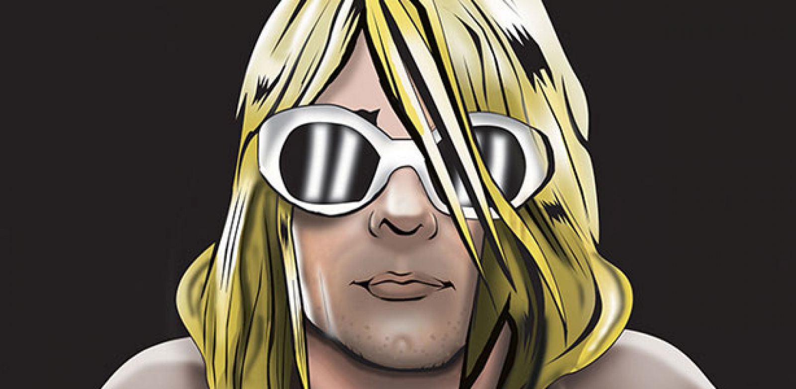 Imagen del cómic de Kurt Cobain