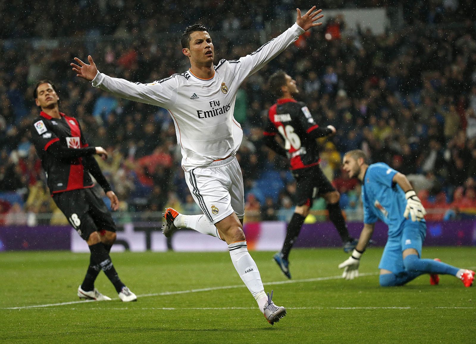 Cristiano Ronaldo celebra el gol ante el Rayo Vallecano