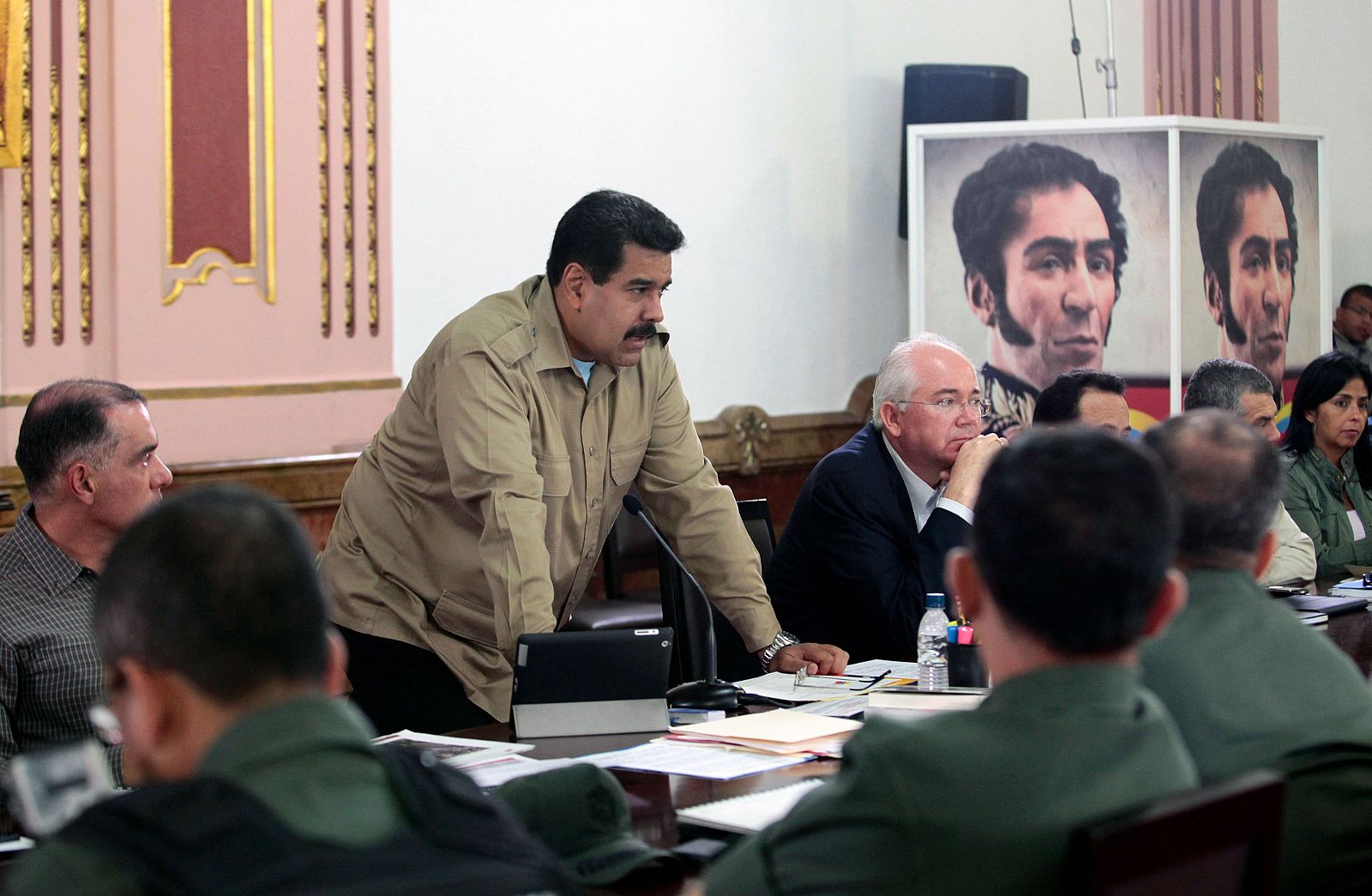 El presidente de Venezuela, Nicolás Maduro, durante una reunión con su gabinete