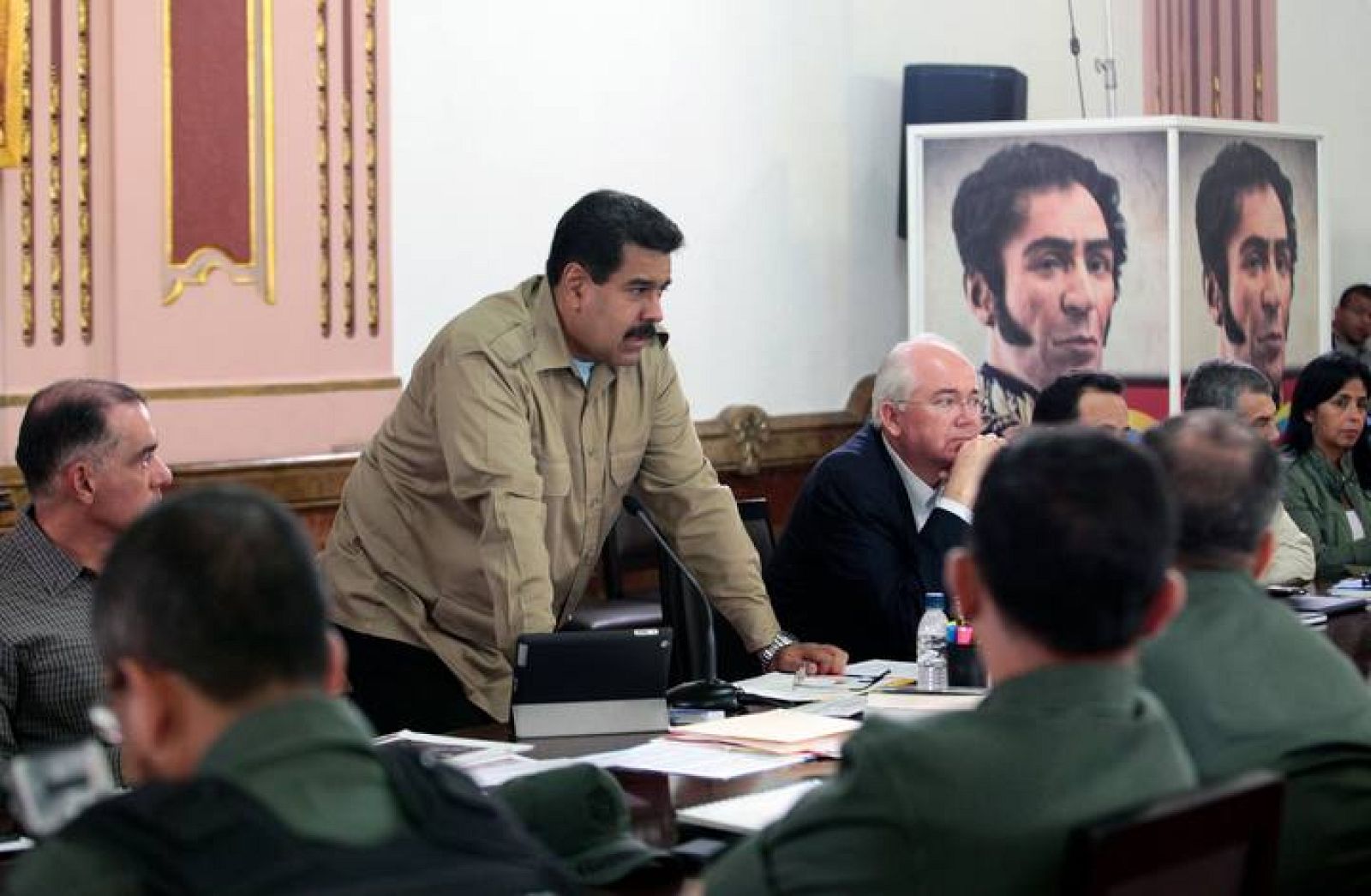  El presidente de Venezuela, Nicolás Maduro, durante una reunión con su gabinete