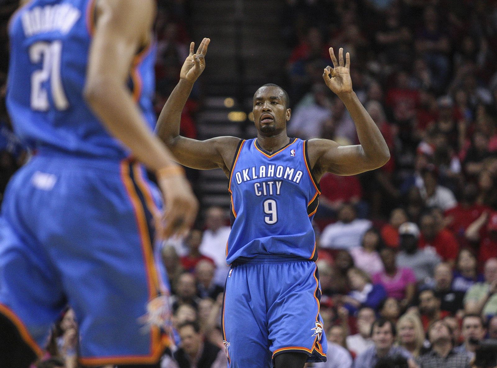 Ibaka, en el partido contra los Rockets.