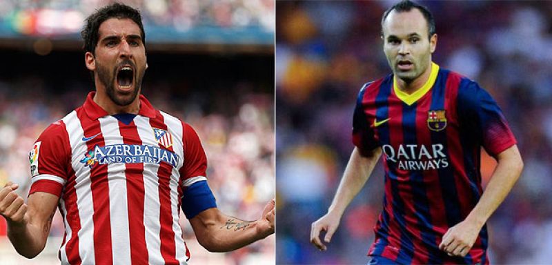 Raúl García y Andrés Iniesta