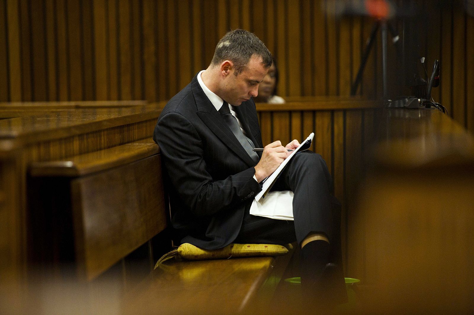 Oscar Pistorius, durante un momento del juicio.