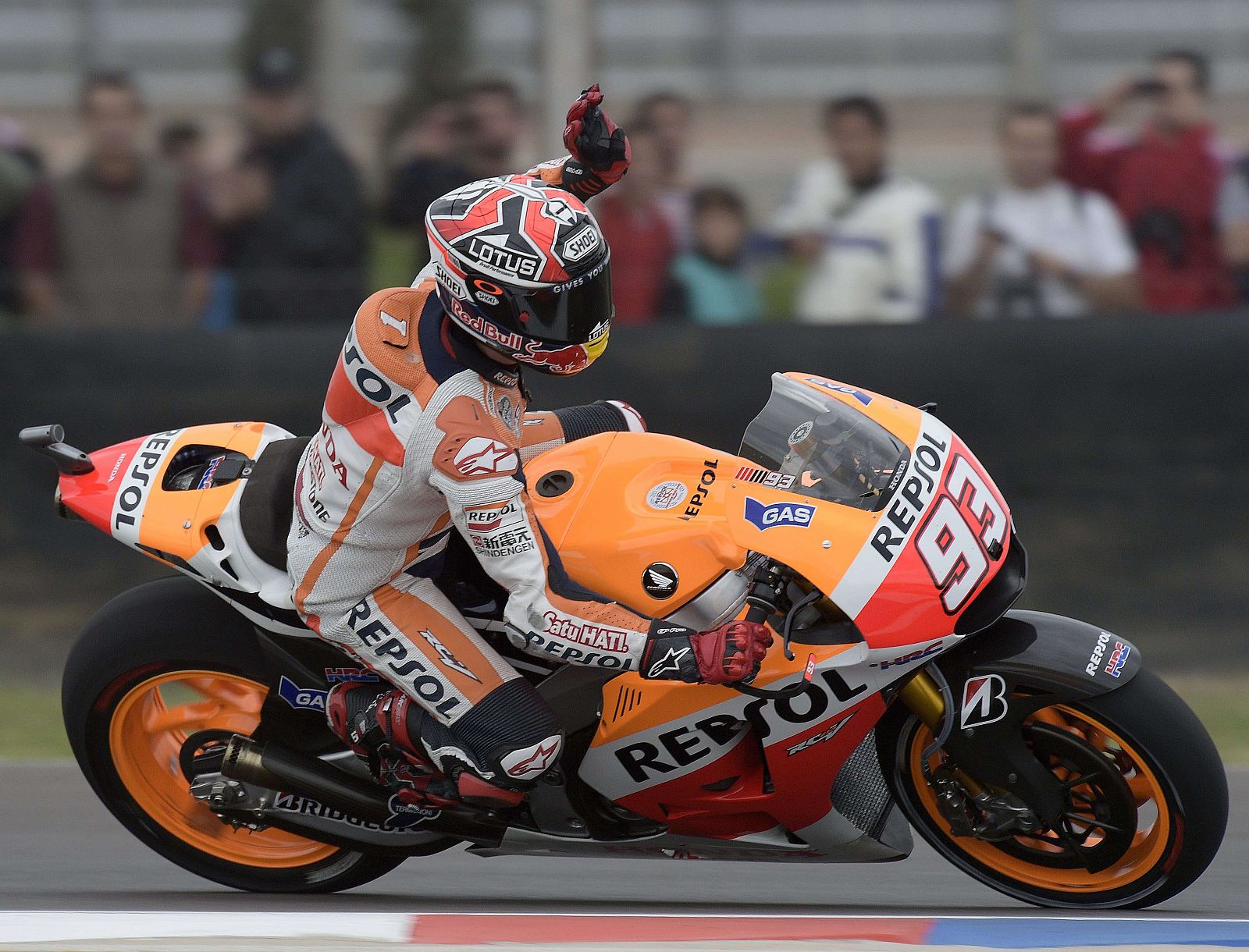 El piloto Marc Márquez, en el circuito de Termas de Río Hondo.