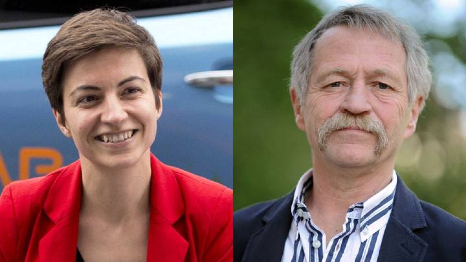 Ska Keller y José Bové en sendos actos durante esta campaña electoral.