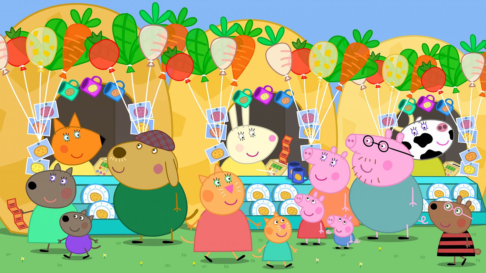 Peppa Pig, rodeada de amigos y familia en el Dia de la Madre